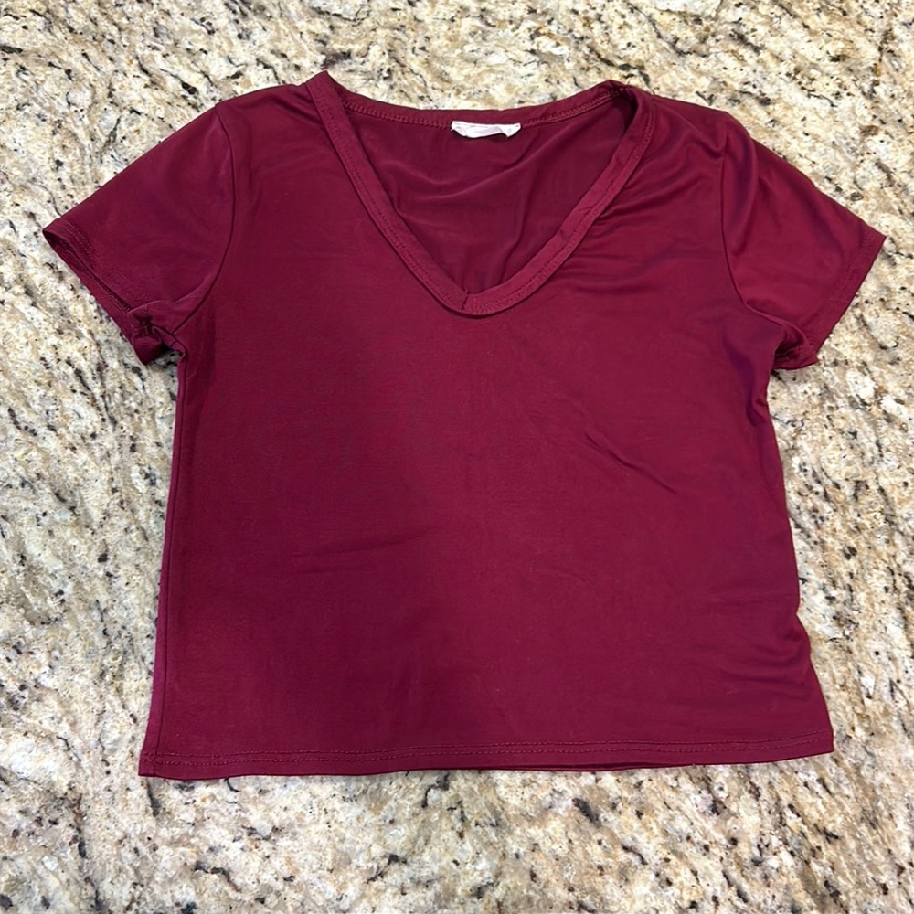 Maroon crop top